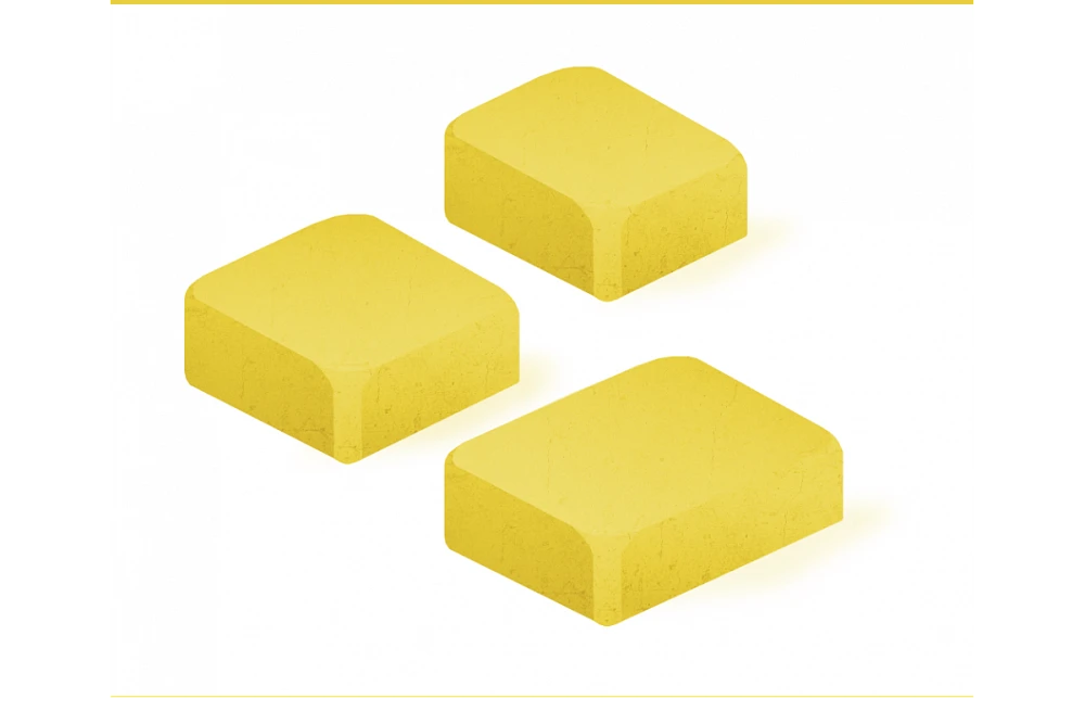 Тротуарная плитка Новая Классика 1НКЛ5Ф Нобетек Желтая 50 мм