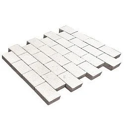 Тротуарная плитка Севилья Белый Гладкая SteinRus 80 мм