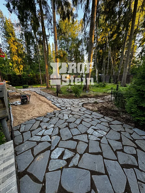 Укладка тротуарной плитки Ригель Туман от Braer