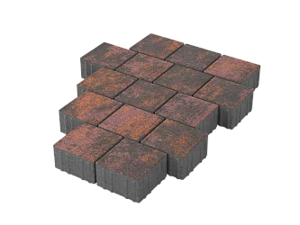 Тротуарная плитка Квадрат 15х15 Браун Stellard 80 мм