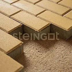 Тротуарная плитка Прямоугольник 200*100 Желтый (верхний прокрас) Steingot 60 мм