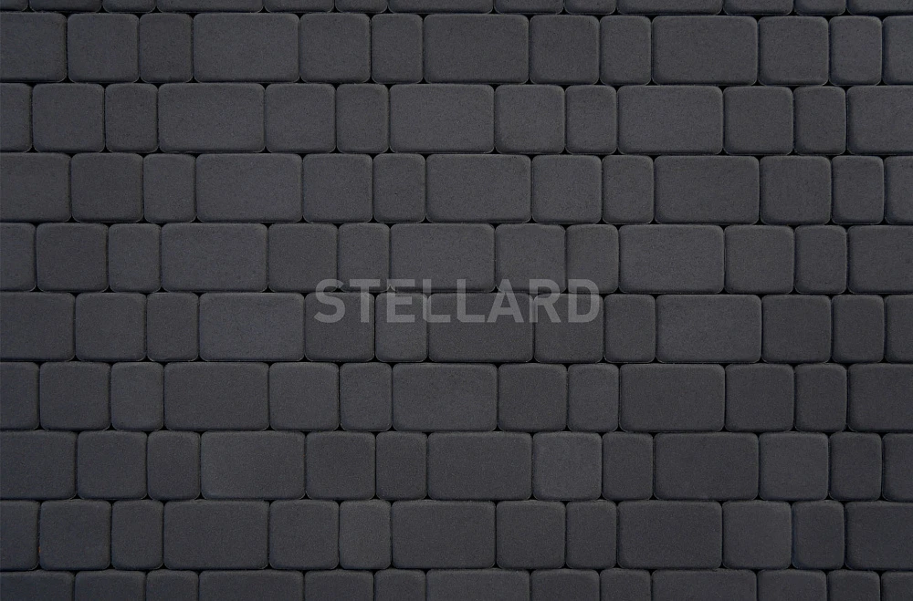 Тротуарная плитка Старый город Черный Stellard 40 мм