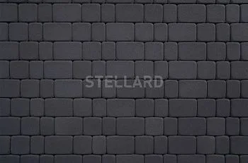 Тротуарная плитка Старый город Черный Stellard 60 мм