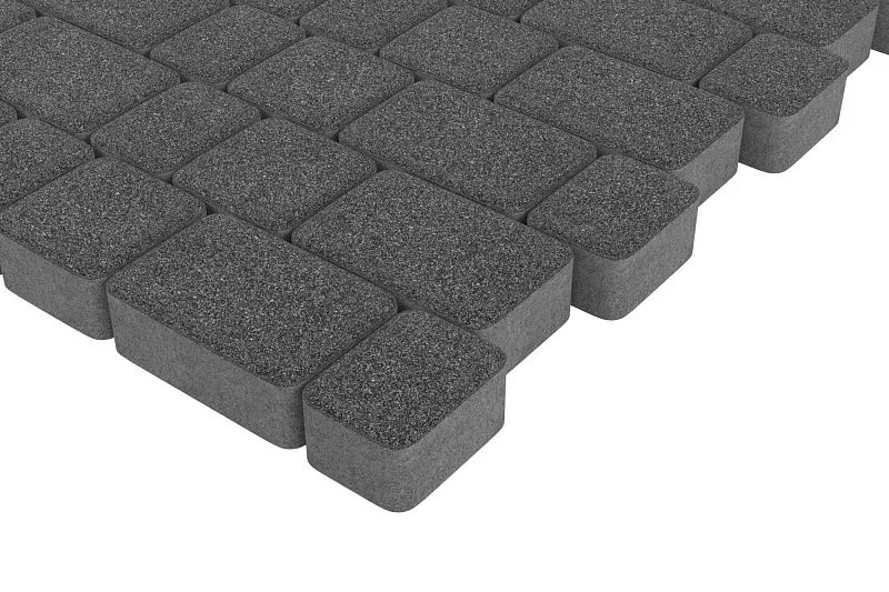 Тротуарная плитка Старый город Черный агат Stellard 60 мм