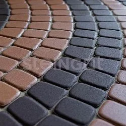 Тротуарная плитка Классика круговая Темно-коричневая Steingot 60 мм