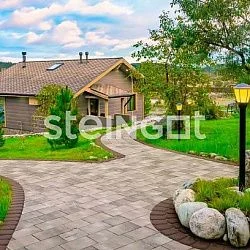 Тротуарная плитка Классика круговая Темно-коричневая Steingot 60 мм