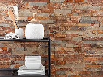 3D панель из натурального камня Сланец Мультиколор Классик Pharaon