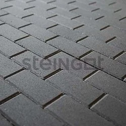 Тротуарная плитка Прямоугольник 200*100 Черный (верхний прокрас) Steingot 60 мм