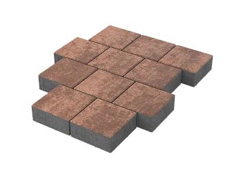 Тротуарная плитка Квадрат 20х20 Мокко Stellard 80 мм