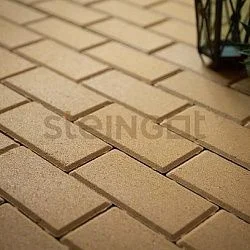 Тротуарная плитка Прямоугольник 200*100 Желтый (верхний прокрас) Steingot 60 мм