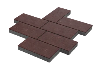 Тротуарная плитка Патио Бордовый Stellard 80 мм