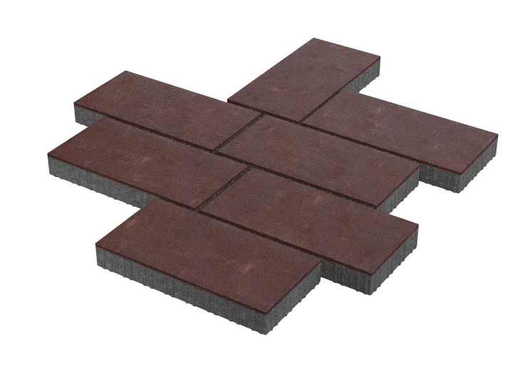 Тротуарная плитка Патио Бордовый Stellard 80 мм