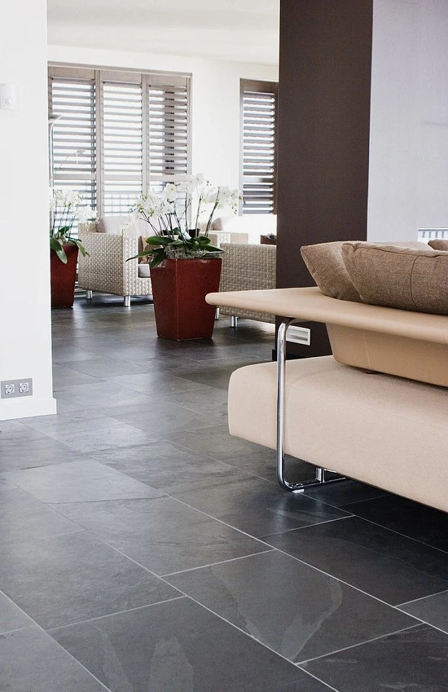 Плитка Черный сланец (натуральный скол) 600х300 Pharaon