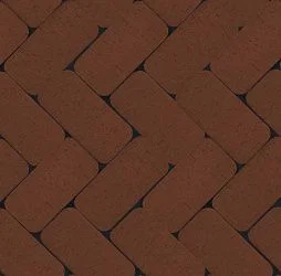 Клинкер тротуарный тёмно-красный Эдинбург классик R25 ЛСР