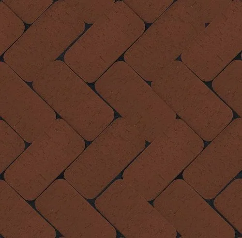 Клинкер тротуарный красный "Лондон" классик R25 ЛСР