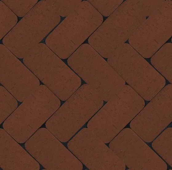 Клинкер тротуарный тёмно-красный "Эдинбург" классик R25 ЛСР