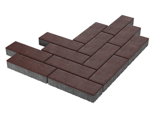 Тротуарная плитка Паркет Коричневый Stellard 80 мм