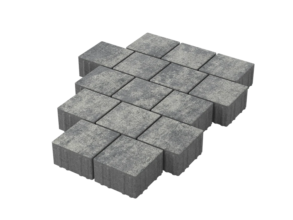 Тротуарная плитка Квадрат 15х15 Грей Stellard 80 мм