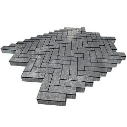 Тротуарная плитка Паркет Актау Гладкая SteinRus 60 мм