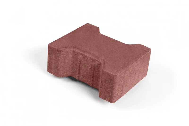 Тротуарная плитка Катушка Нобетек 1Ф8Ф Красная 80 мм