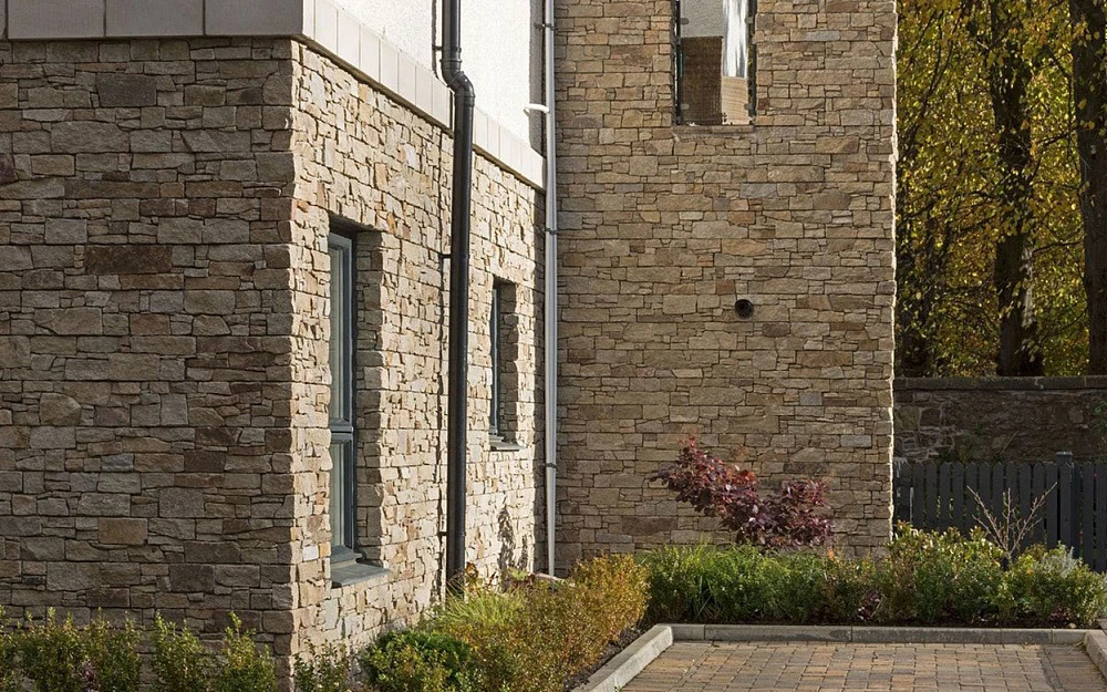 3D панель из натурального камня Кварцит Серо-коричневый Грубый камень Pharaon