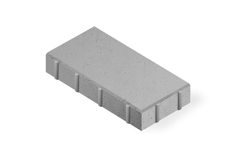 Тротуарная плитка Прямоугольник 4П6Ф Нобетек Серая 60 мм