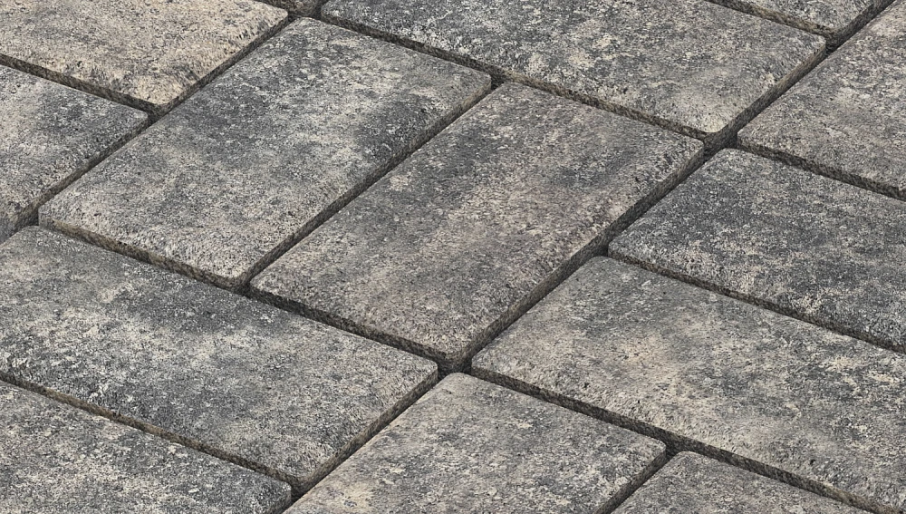 Тротуарная плитка Брусчатка Грей Stellard 80 мм