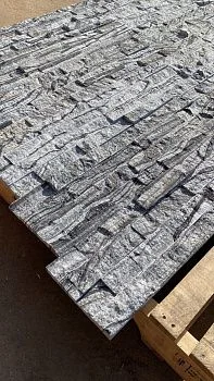 3D панель из натурального камня Мрамор Древесный серый Классик Pharaon