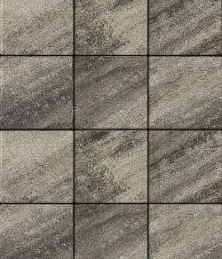 Тротуарная плитка КВАДРАТ 300х300 Листопад гранит Антрацит Б.1.К.6 Выбор 60 мм