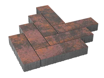 Тротуарная плитка Паркет Браун Stellard 80 мм