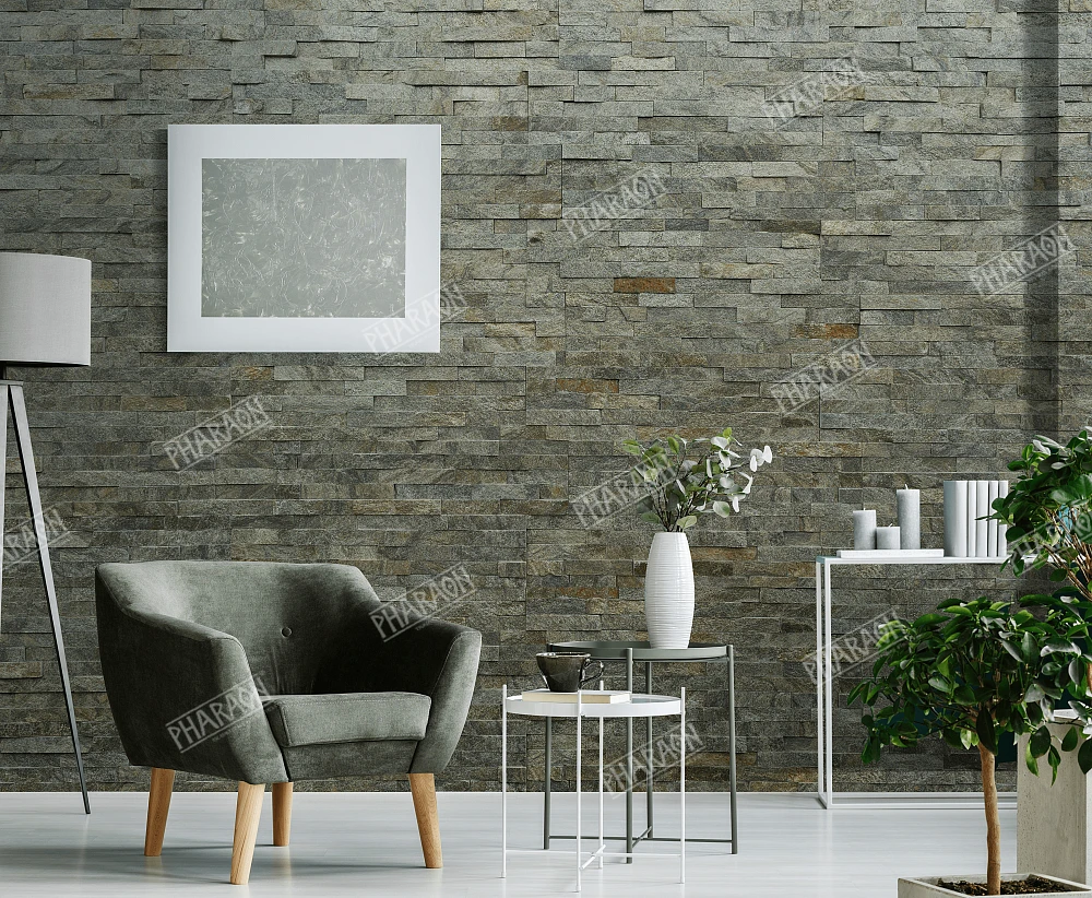 3D панель из натурального камня Кварцит Зелёный Классик Pharaon