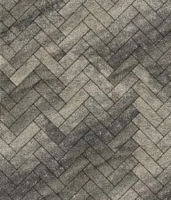 Тротуарная плитка ПАРКЕТ Листопад гранит Антрацит Б.4.П.6 Выбор 60 мм