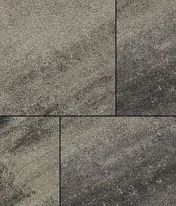 Тротуарная плитка КВАДРАТ Листопад гранит Антрацит Б.7.К.8 Выбор 80 мм