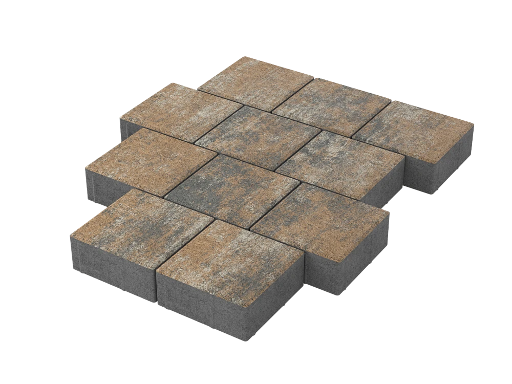 Тротуарная плитка Квадрат 20х20 Каньон Stellard 60 мм