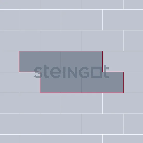 Тротуарная плитка Плита 600*300 Белый гранит (Bianco Nero)  Steingot 100 мм