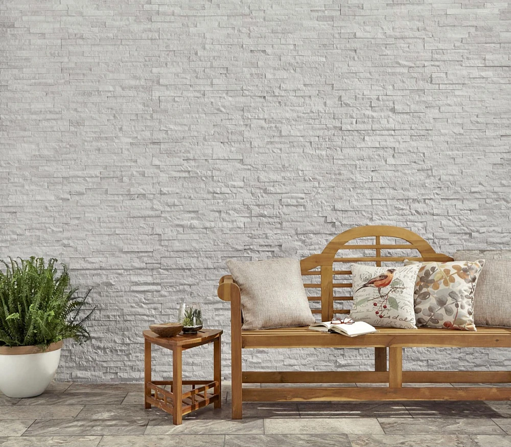 3D панель из натурального камня Кварцит Белый Классик Pharaon