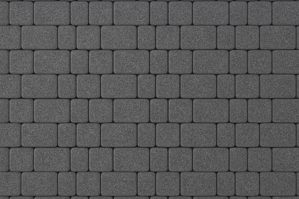 Тротуарная плитка Старый город Черный агат Stellard 60 мм