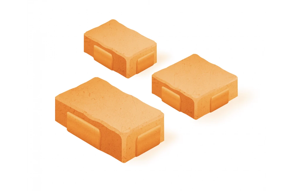 Тротуарная плитка Старый Город 2СГ5Ф Нобетек Персиковая 50 мм