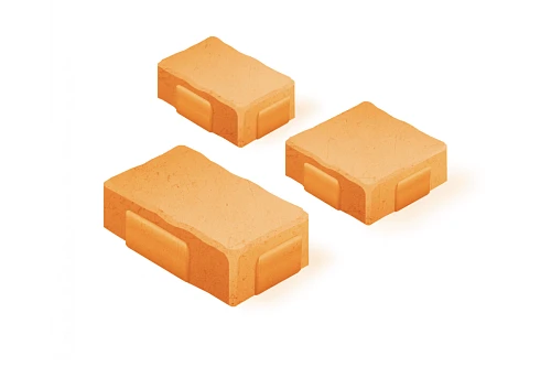 Тротуарная плитка Старый Город 2СГ5Ф Нобетек Белая 50 мм