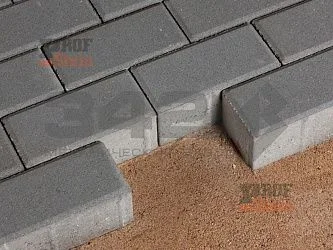 Тротуарная плитка Брусчатка, Серый 342 МЗ 80 мм