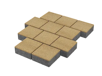 Тротуарная плитка Квадрат 20х20 Желтый Stellard 80 мм