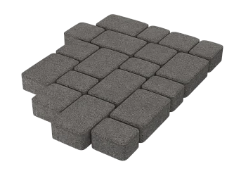 Тротуарная плитка Старый город Серый Stellard 60 мм