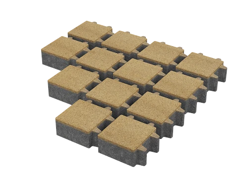 Тротуарная плитка Эко-квадрат Серый Stellard 80 мм