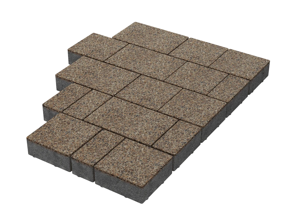 Тротуарная плитка Новый город Красный гранит Stellard 60 мм