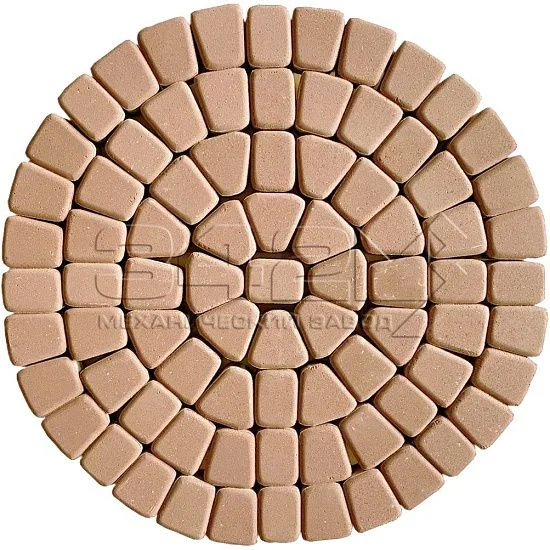 Тротуарная плитка Круговая классика 60 Бежевый 342 МЗ