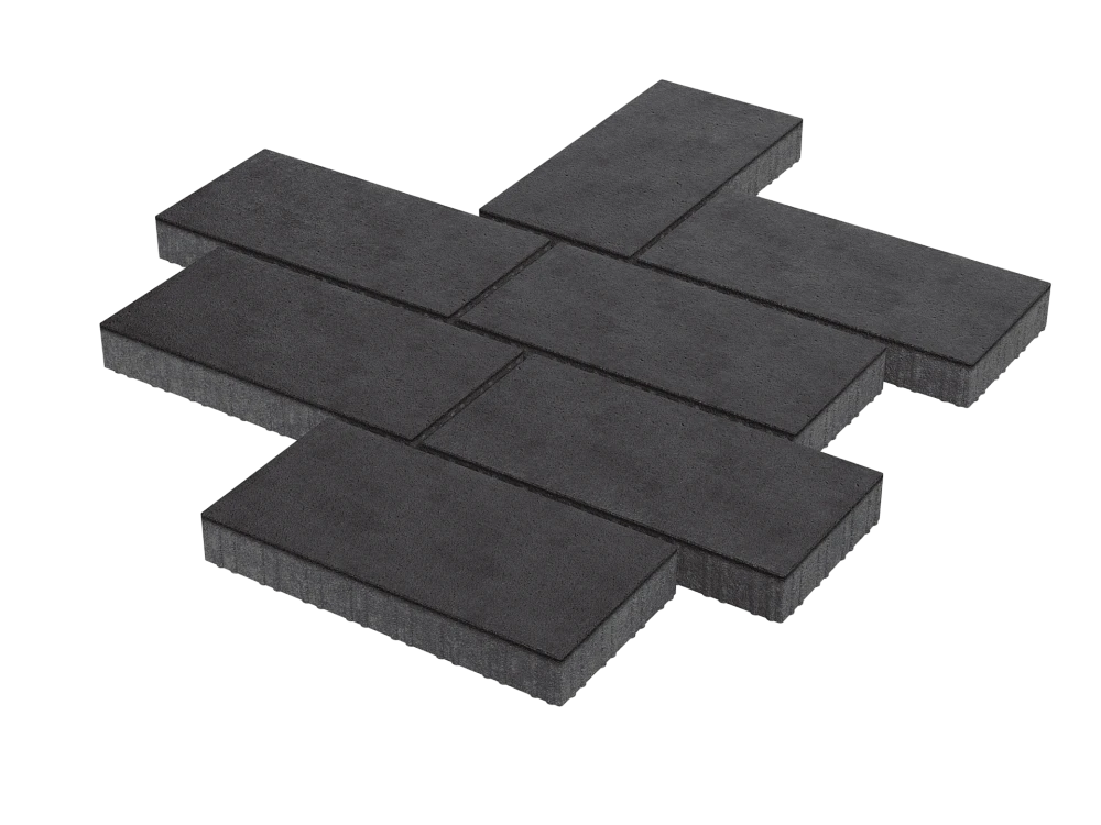 Тротуарная плитка Патио Черный Stellard 80 мм