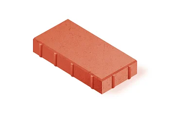 Тротуарная плитка Прямоугольник 4П6Ф Нобетек Красная 60 мм