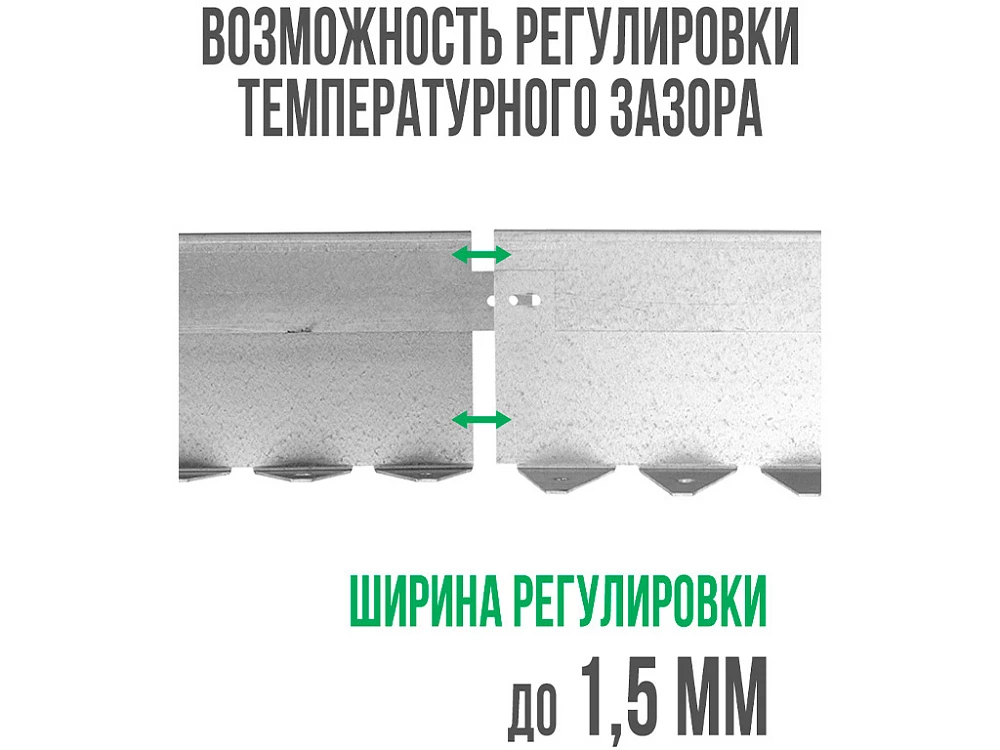 Металлический бордюр 1200*60*45*1,5 компл.