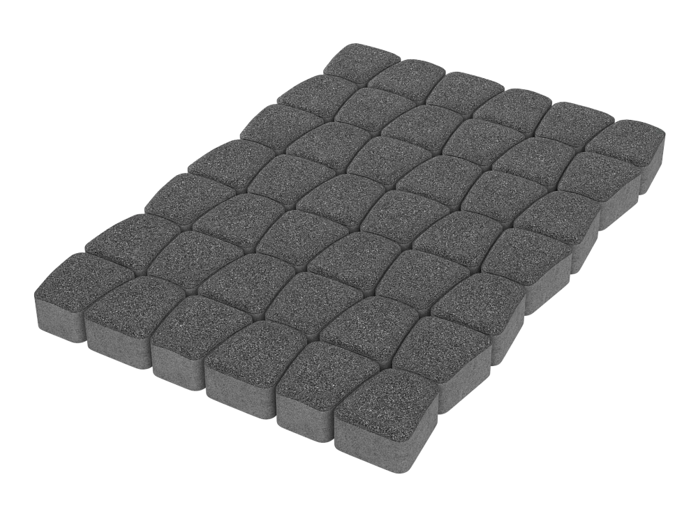 Тротуарная плитка Классико Черный агат Stellard 60 мм