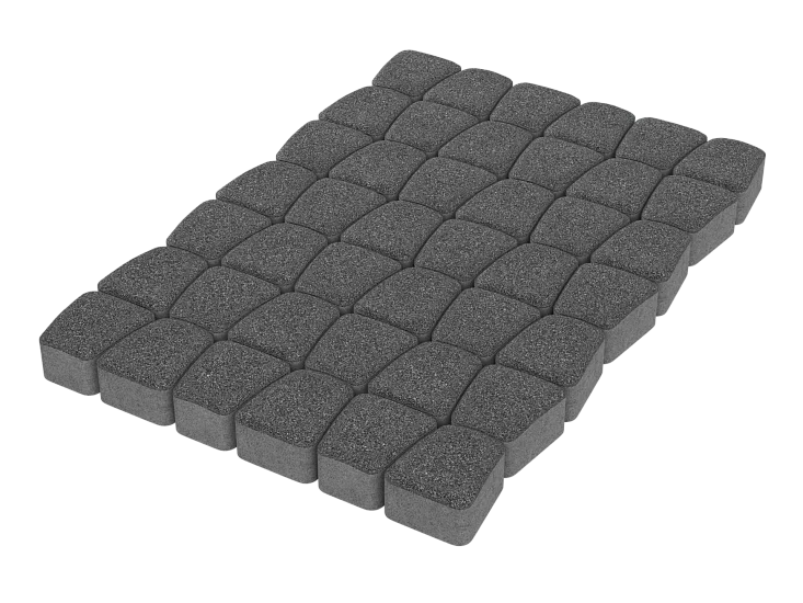 Тротуарная плитка Классико Черный агат Stellard 60 мм